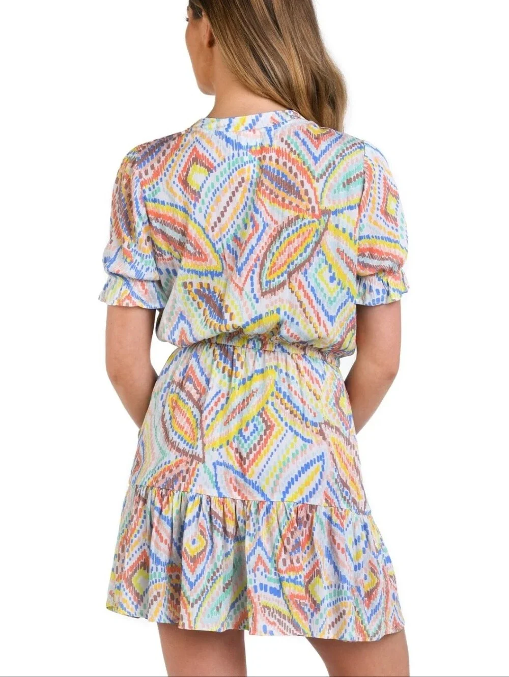 La Blanca Sunbaked Jewels V-Neck Cover Up Dress - size M